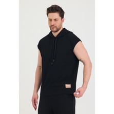 Kapüşonlu Sıfır Kol Oversize Salaş Unisex T-Shirt