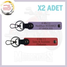 Nar Çiçeği-Mor Menekşe, Motosiklet Maceracılarına, Isim Plaka ve 0 Rh (-) Kan Grubu, 2'li Anahtarlık