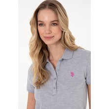 U.s. Polo Assn. Kadın Gri Melanj Tişört Basic 50300830-VR086