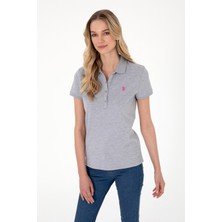 U.s. Polo Assn. Kadın Gri Melanj Tişört Basic 50300830-VR086