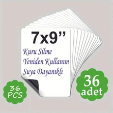 36'lı Beyaz Manyetik Magnet Kart, 6x9  cm  Yeniden Kullanılabilir ve Su Geçirmez, Silinebilir