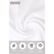 2'li Beyaz Banyo Havlusu - 70x140 cm, 490 gr, %100Pamuk, Spa ve Otel Havlusu, Günlük Kullanıma Uygun