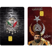 Huggy Craft Osmanlı Tuğralı & Abdulhamid Kart Kaplama Sticker 2'li Set