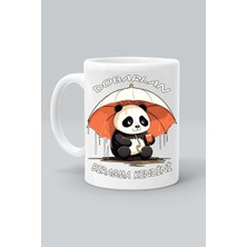 Dobarlan Bıragma Kendini Panda Baskılı Klasik Beyaz Kupa Bardak