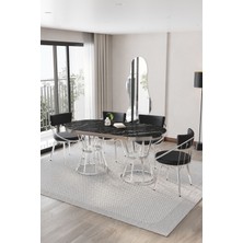 Zümrüt Mutfak Yemek Masası Takımı- 4 -6 Kişilik Mutfak Masa Sandalye Takımı- Mutfak Masası Takımı