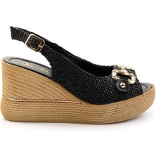 Bambi Siyah  Kadın Sandalet K05688015228