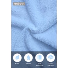 2'li Mavi Greek El Havlusu - 50x90 Cm, 225 Gr, %100 Pamuk, Spa Ve Otel Havlusu, Günlük Kullanıma Uygun