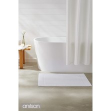 Anılsan 2'li Beyaz Ayak Havlusu - 50X70 Cm, 245 Gr, %100 Pamuk, Spa ve Otel Banyo Paspası, Günlük Kullanıma Uygun