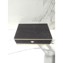 Dm Porselen Cezveli 2 Kişilik Fincan Takımı Için Kadife Kutu Siyah