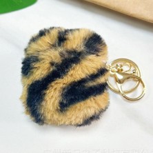 MobaxAksesuar Apple Airpods 1. / 2. Nesil ile uyumlu Kılıf Kalp Leopar Taş Kiraz Desenli Fiyok Tutmalı Kılıflar