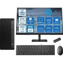 Hp Pro Tower 400 G9 Intel Core I7 14700 32GB Ddr5 1tb SSD 23.8" Fhd Windows 11 Pro Intel® UHD Graphics 730 Masaüstü Bilgisayar 235V5M2ESP18 + Zetta USB Bellek