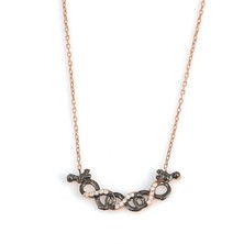 925 Ayar Rose Gümüş Birleşen Sonsuzluk Kolye