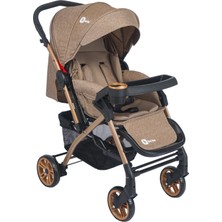 Be-Be Turnahome Active Çift Yönlü Tam Yatış Pozisyonlu Pratik Katlanır Mama Tablalı Bebek Arabası