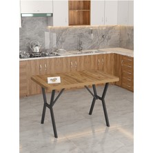Azra 70 x 110 cm  Atlantik Mutfak Masası, Mutfak Masası Takımı, Yemek Masası, 4 Açık Gri Sandalye