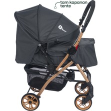 Be-Be Turnahome Active Çift Yönlü Tam Yatış Pozisyonlu Pratik Katlanır Mama Tablalı Bebek Arabası
