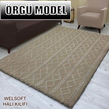 Örgü Model Kumaştan Welsoft Lastikli Halı Örtüsü