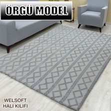 Örgü Model Kumaştan Welsoft Lastikli Halı Örtüsü