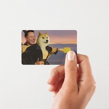 Huggy Craft Doge & Elon Musk Ikilisi Papara, Kredi Kart Kaplama Sticker