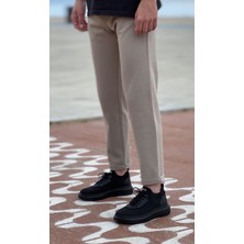 BA0812 Özel Örme Triko Tarz Siyah Renk Siyah Taban Spor Ayakkabı