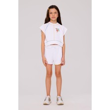 Bg Store Kız Çocuk Beyaz Sweatshirt