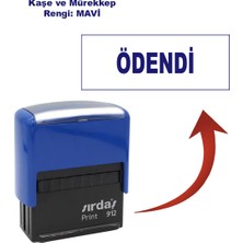 Ödendi Kaşesi, 912 (51*19 mm) Mavi Keçeli Otomatik Kaşe