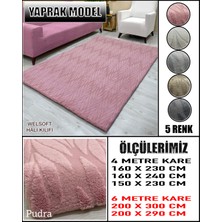 Yaprak Model Kumaştan Welsoft Lastikli Halı Örtüsü