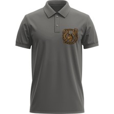 Erkek Slim Fit Dar Kesim Pamuklu Yumuşak Doku Nefes Alan Kumaş Istanbul Baskı Polo Yaka Tişört