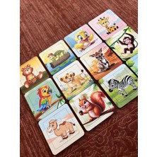 Çocuklar Için Ahşap Türkçe 4 Lü Set Eğitici Öğretici Yapboz Puzzle Set-1
