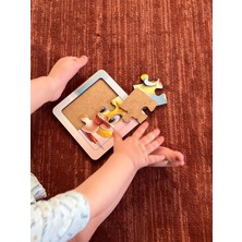 Çocuklar Için Ahşap Türkçe 4 Lü Set Eğitici Öğretici Yapboz Puzzle Set-2
