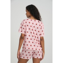 Rasa Home Wear Ilove Kısa Kollu Şortlu Pijama Takımı
