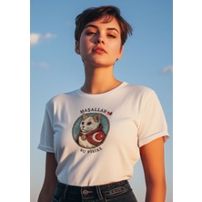 Masallah Bu Pisike Bisiklet Yaka Yüksek Kalite Baskılı T-Shirt