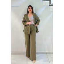 Büyük Beden 2 Li Ceketli ve Pantolonlu Takım