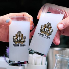 Hediyemen Renkli İsim Yazılı Babaya Hediye İkili Rakı Bardağı Seti