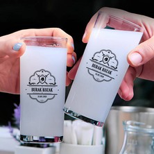 Hediyemen Kişiye Özel Doğum Günü Tarihli İkili Rakı Bardağı