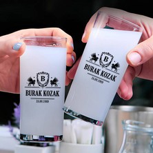 Hediyemen Kişiye Özel Erkeğe Hediye  İkili Rakı Bardağı