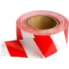 Emniyet Şeridi 250 Metre-6cm Ikaz Bandı Kırmızı- Beyaz