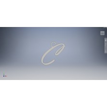 Basit Mektup 'c' Anahtar Zinciri THN1060704