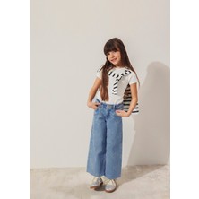 Mavi Fitilli Ekru Basic Tişört 7610260-70057