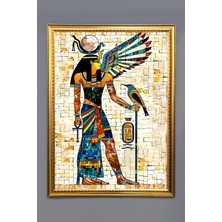 Antik Mısır Desenli Çerçeveli Duvar Tablosu 50X70CM MISIR01