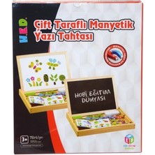 Noventra Çocuklar Için Masaüstü Çift Taraflı Yazı Tahtası | Manyetik & Tebeşirli | Eğlenceli Eğitim ve Yaratıcılık