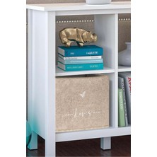 Keçe Raf Organizer, Raf Düzenleyici Saklama Kutusu, Bej, 30 x 30 x 30  cm , 27 Litre