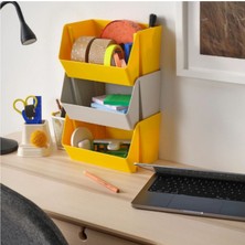 Fodertrag Masa Duvar Düzenleyici - Açık Gri 25X18X15 cm