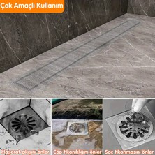 Mutfak Banyo Duş Giderleri Için Arkası Yapışkanlı Fileli Fiber Tel Süzgeç Kullan-At 12X100 cm