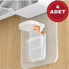 Yapışkanlı Raf Tutucu Seti 4 Adet