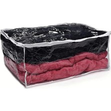 Pvc Şeffaf Dolap Içi Düzenleyici Çanta Yorgan Battaniye Giysi Oyuncak Çantası 60X60X12 3 Adet