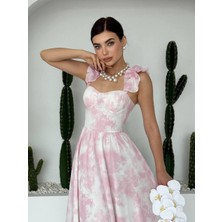 Gera Ip Askı Büzgülü Elbise