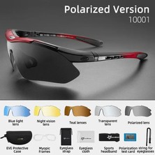Schulzz Rockbros Polarize %100 Uv Korumalı Kırmızı 5 Lensli Bisiklet Spor Dağ Kayak Gözlüğü