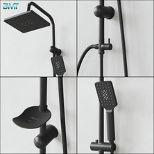 🚿Neptune Mat Siyah 2 Fonksiyonlu Robot Duş Seti Yağmurlama