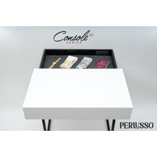 PERLUSSO-CONSOLE60-BEYAZ-LAKE Gizli Bölmeli Dresuar