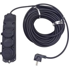 Renk Topraklı Kauçuk Seyyar Elektrik Kablosu Cca 3 x 1,5 mm 20 mt 3 Lü Priz